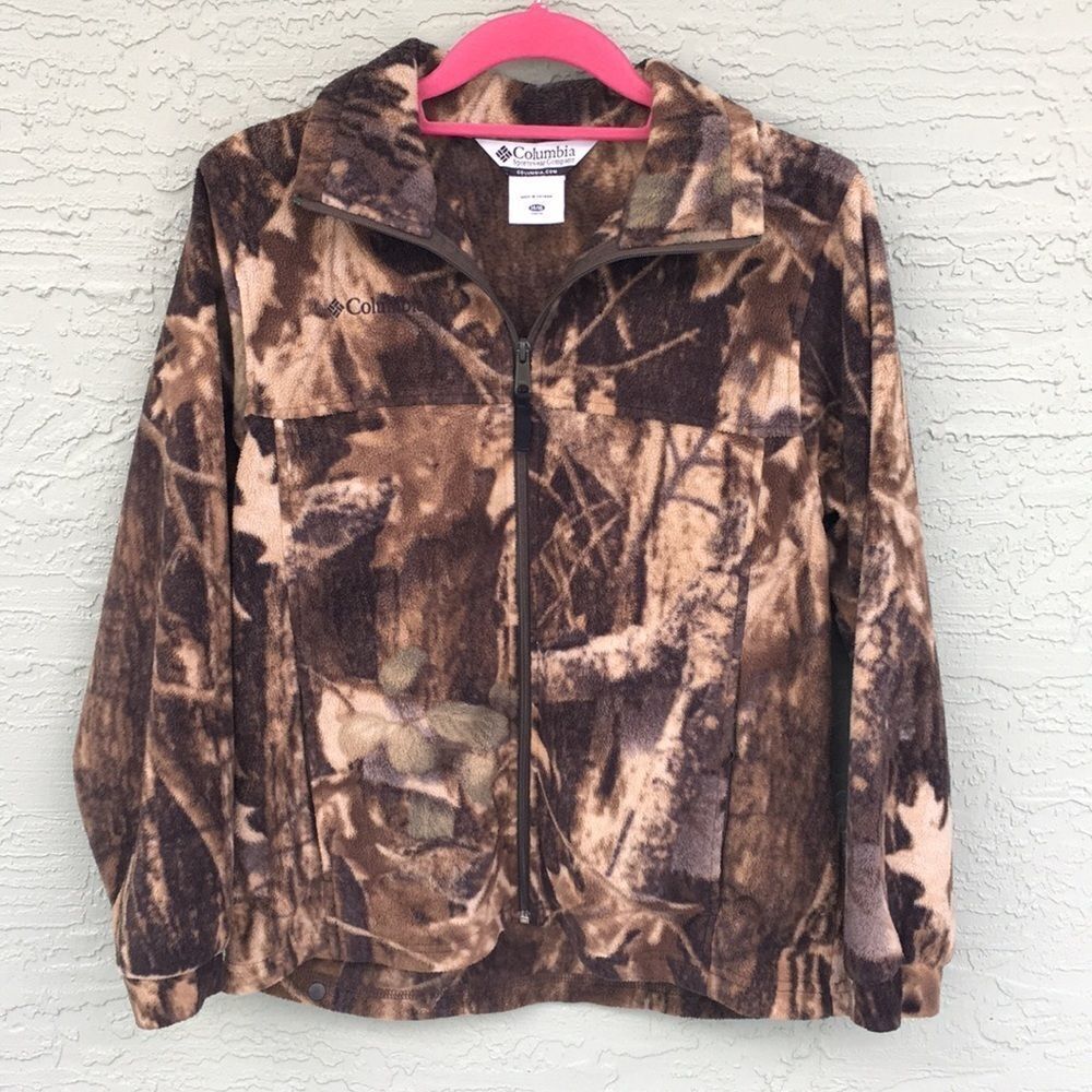 Columbia Camo Zip Up Sz 14/16 Youth Jacket